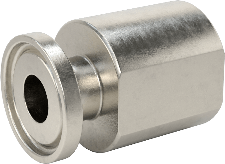 Ekstra Parlak Metal Hızlı Kelepçeli Boru Bağlantısı, Sıhhi, 1/2" Boru Dış Çapı x 1/2 NPT Dişi için Adaptör