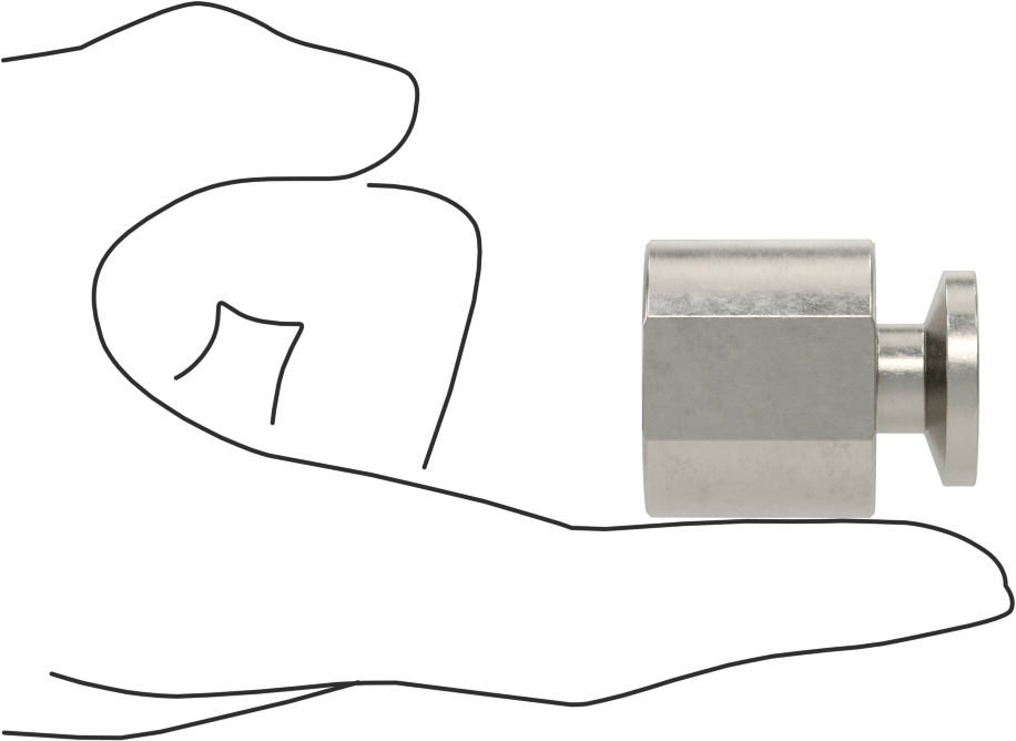 Ekstra Parlak Metal Hızlı Kelepçeli Boru Bağlantısı, Sıhhi, 1/2" Dış Çaplı Boru x 3/4 NPT Dişi için Adaptör