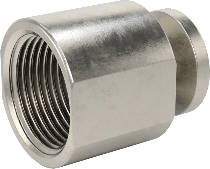 Ekstra Parlak Metal Hızlı Kelepçeli Boru Bağlantısı, Sıhhi, 1/2" Dış Çaplı Boru x 3/4 NPT Dişi için Adaptör