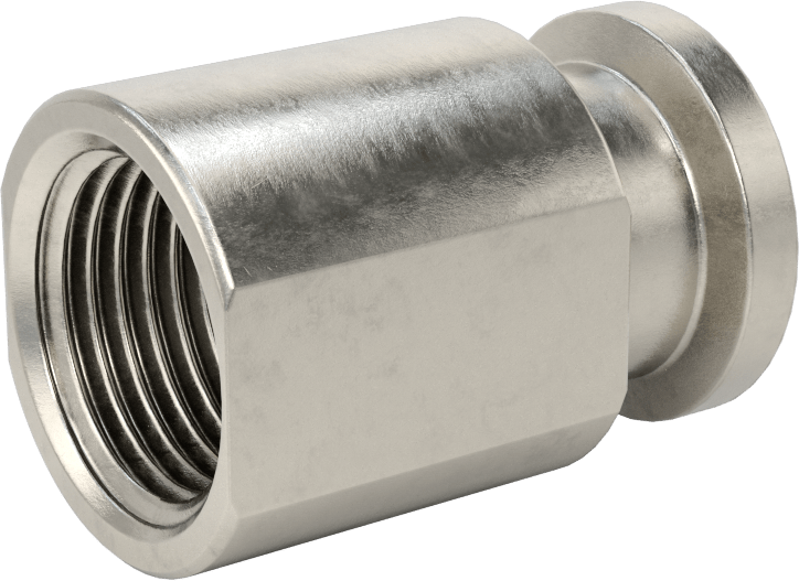 Ekstra Parlak Metal Hızlı Kelepçeli Boru Bağlantısı, Sıhhi, 3/4" Boru Dış Çap x 1/2 NPT Dişi için Adaptör