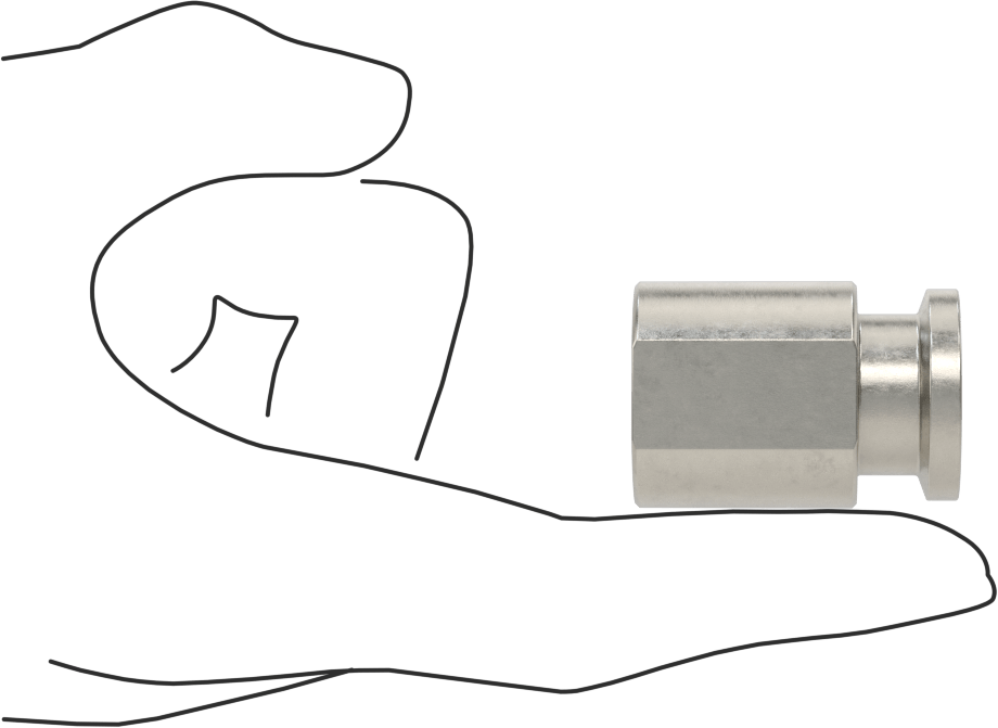 Ekstra Parlak Metal Hızlı Kelepçeli Boru Bağlantısı, Sıhhi, 3/4" Boru Dış Çap x 1/2 NPT Dişi için Adaptör
