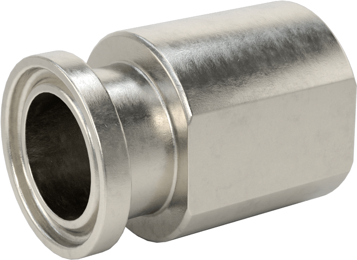 Ekstra Parlak Metal Hızlı Kelepçeli Boru Bağlantısı, Sıhhi, 3/4" Boru Dış Çap x 1/2 NPT Dişi için Adaptör