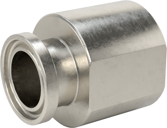 Ekstra Parlak Metal Hızlı Kelepçeli Boru Bağlantısı, Sıhhi, 3/4" Boru Dış Çapı x 3/4 NPT Dişi için Adaptör
