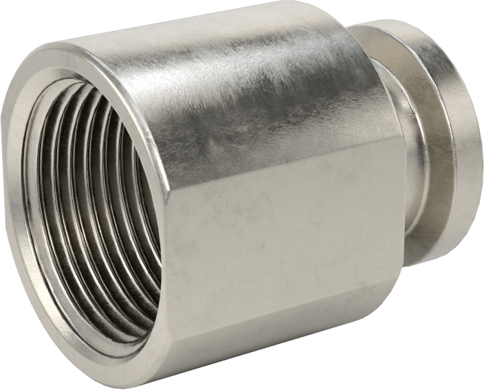 Ekstra Parlak Metal Hızlı Kelepçeli Boru Bağlantısı, Sıhhi, 3/4" Boru Dış Çapı x 3/4 NPT Dişi için Adaptör