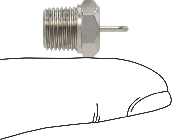 303 Paslanmaz Çelik Sisleme Nozulu, 1/8 NPT Erkek, 40 PSI'da 16,81 gph