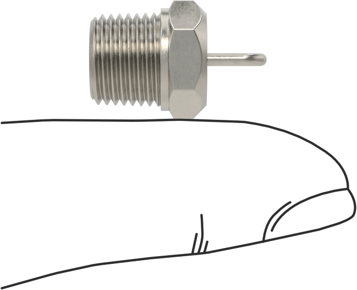 303 Paslanmaz Çelik Sisleme Nozulu, 1/8 NPT Erkek, 40 PSI'da 10,81 gph