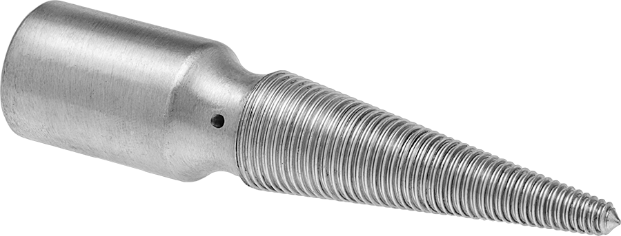 Konik Parlatma Tekerleği Mili, 3/8“ Çap Sağ Taraf Mil ve 1/4” Maksimum Mil Deliği için