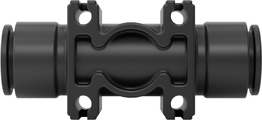 Push-to-Connect Bağlantı Parçaları ile Açma/Kapama Vanası, Düğme Kolu/Tornavida ile Çalıştırılan, 12 mm Boru Dış Çapı için