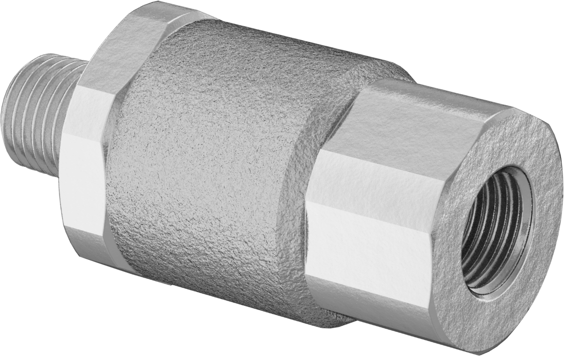 Bronz Dişli Çek Valf, PTFE Yaylı Bilyeli, 1/4 NPT Erkek