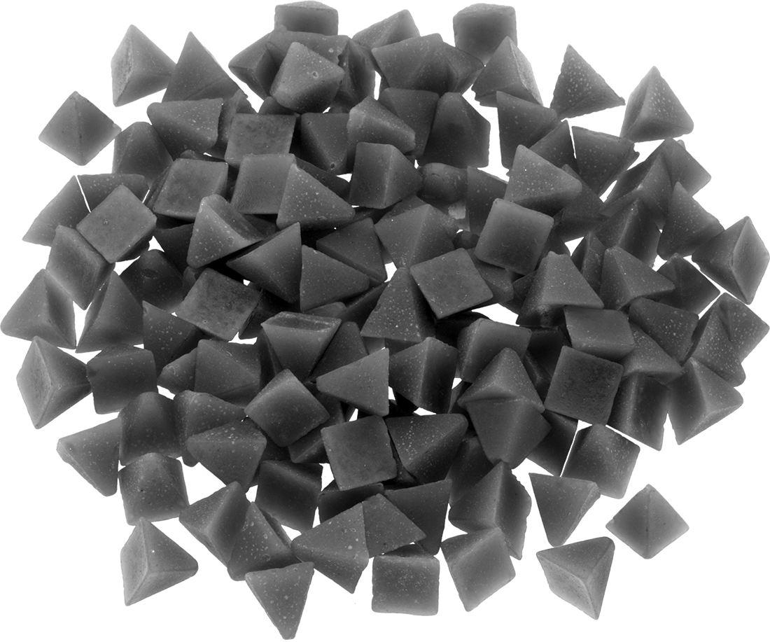 Tumble Medyası, Alüminyum için, Pirinç ve Yumuşak Metaller, Piramit, 1/4" Uzunluk, 5 lbs.
