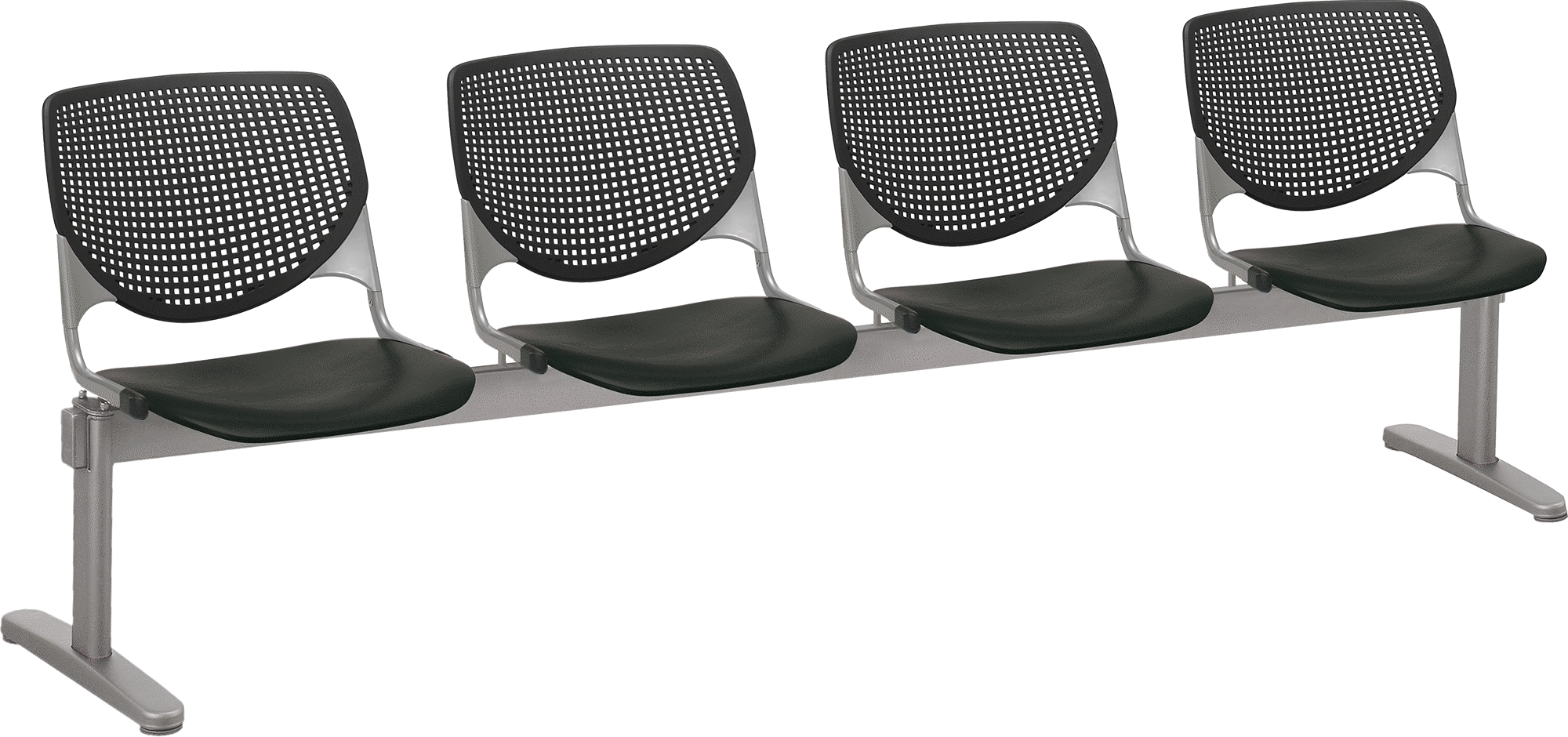 Tezgah, Sırtlık, 17,5“ Yükseklik x 18” Genişlik x 18" Derinlik Siyah Kumaş Koltuk