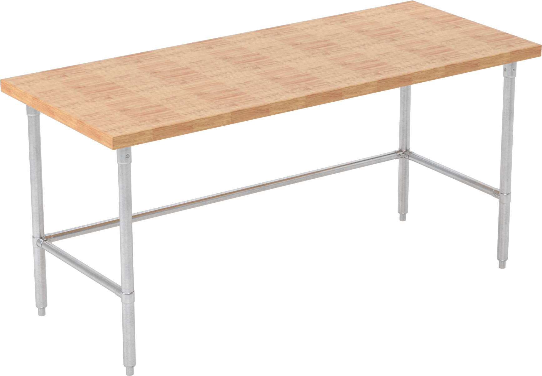Ahşap Üstlü Masa, 35“ Yükseklik x 72” Genişlik x 30" Derinlik