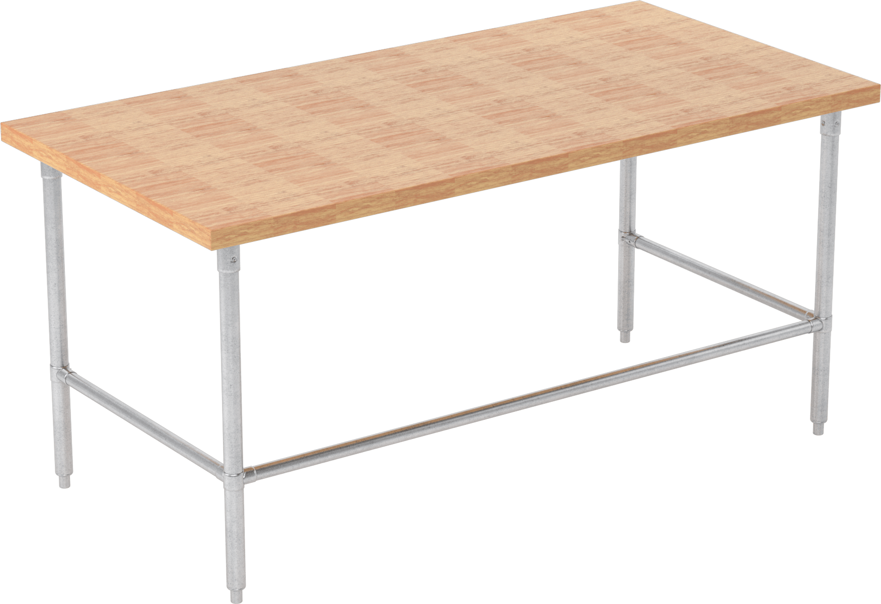 Ahşap Üstlü Masa, 35“ Yükseklik x 72” Genişlik x 36" Derinlik