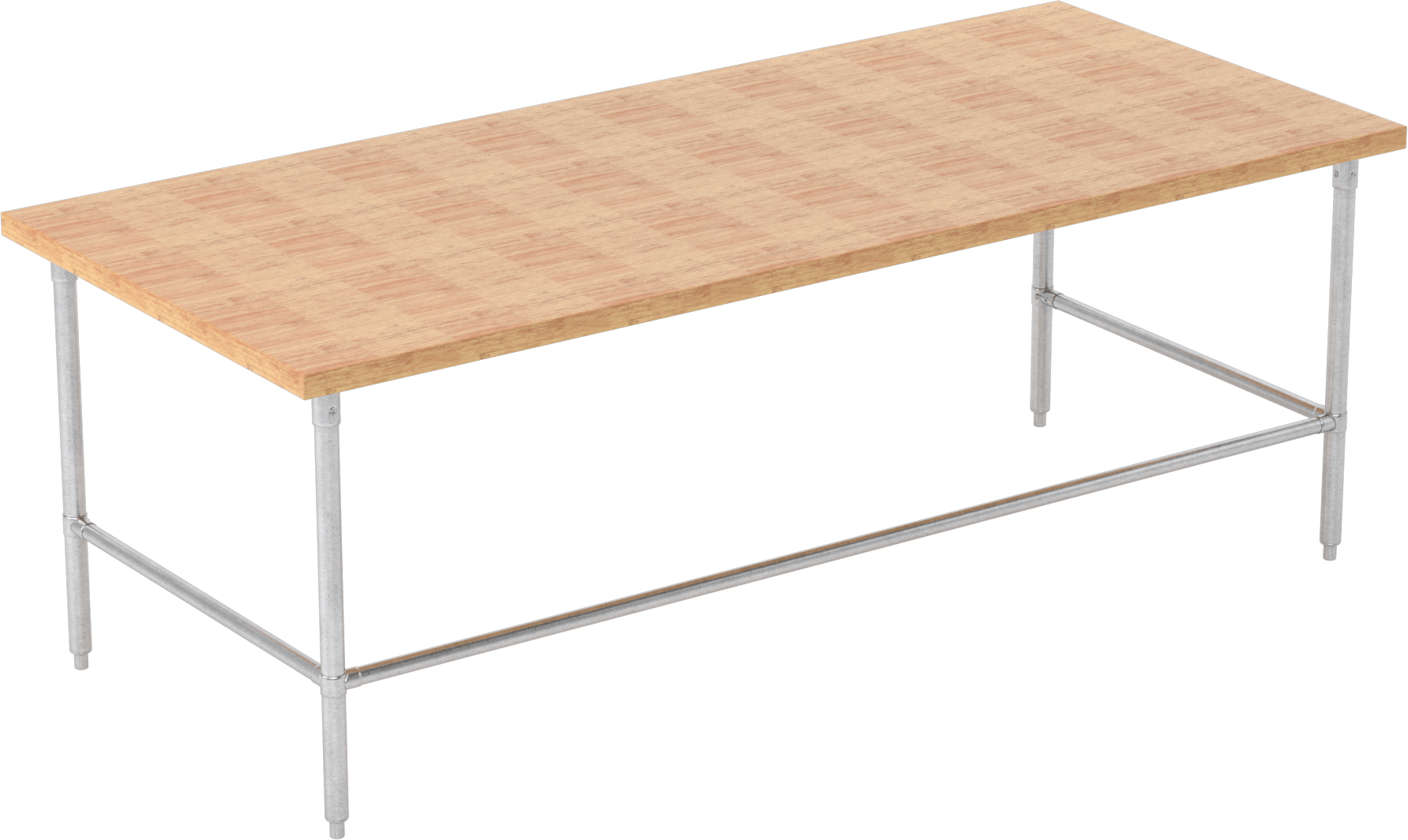 Ahşap Üstlü Masa, 35“ Yükseklik x 96” Genişlik x 42" Derinlik