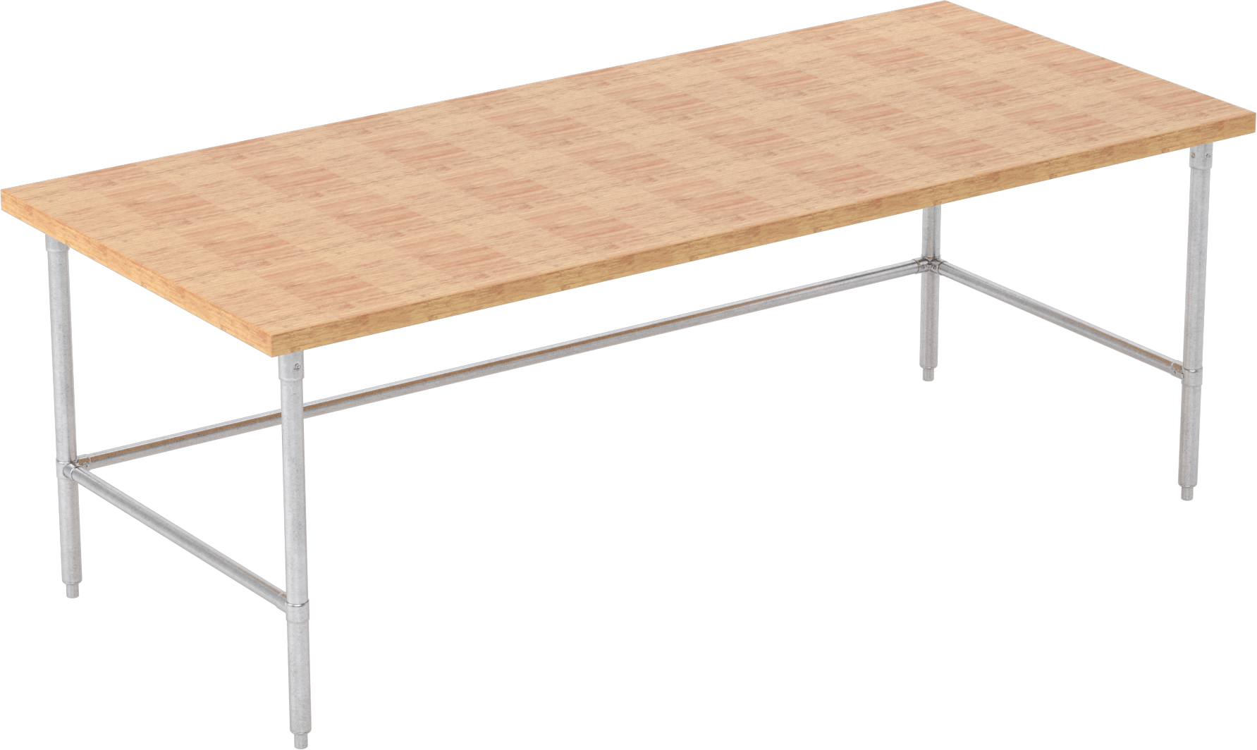 Ahşap Üstlü Masa, 35“ Yükseklik x 96” Genişlik x 42" Derinlik