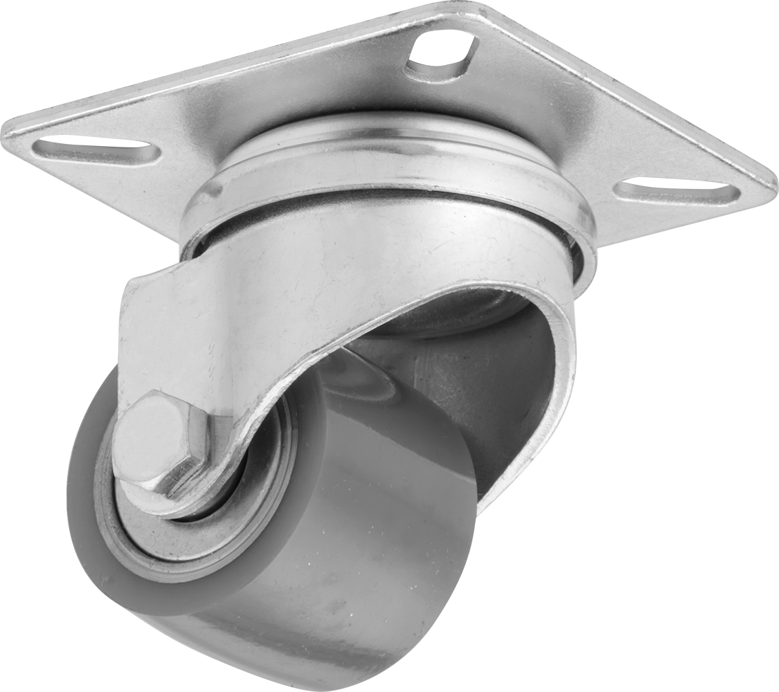 Single Wheel with Square Mounting Plate