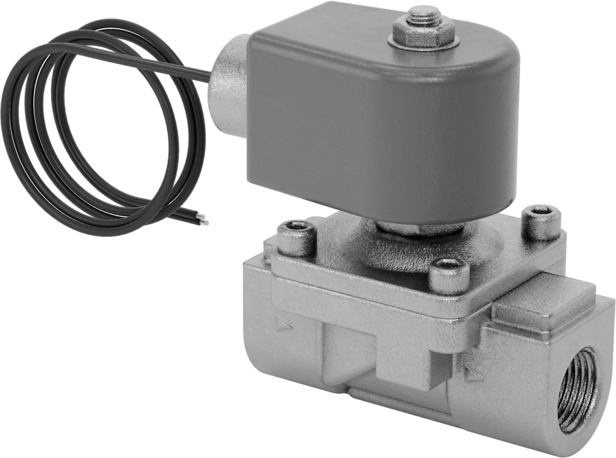 Viton® Contalı 316 Paslanmaz Çelik Solenoid Açma/Kapama Vanası, Soğutucu ve Deterjan için, 3/4 NPT Dişi