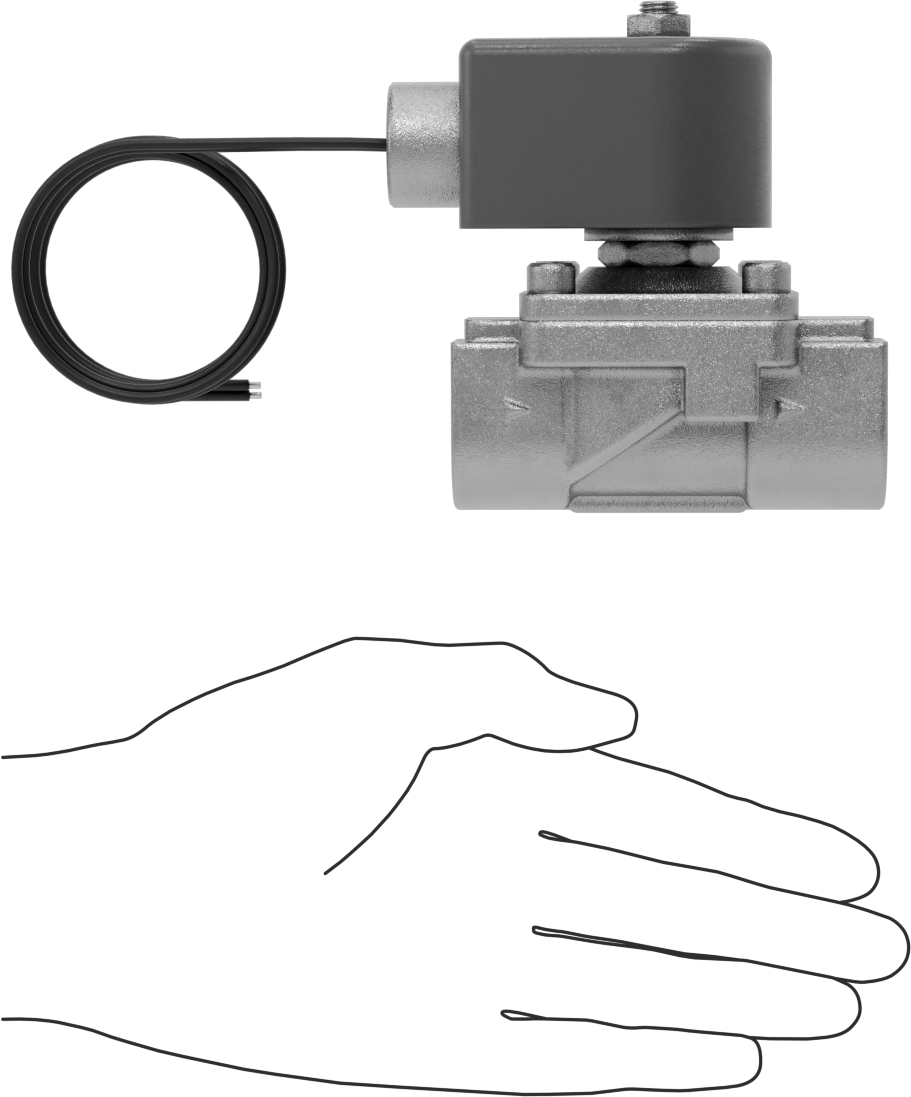 Viton® Contalı 316 Paslanmaz Çelik Solenoid Açma/Kapama Vanası, Soğutucu ve Deterjan için, 3/4 NPT Dişi