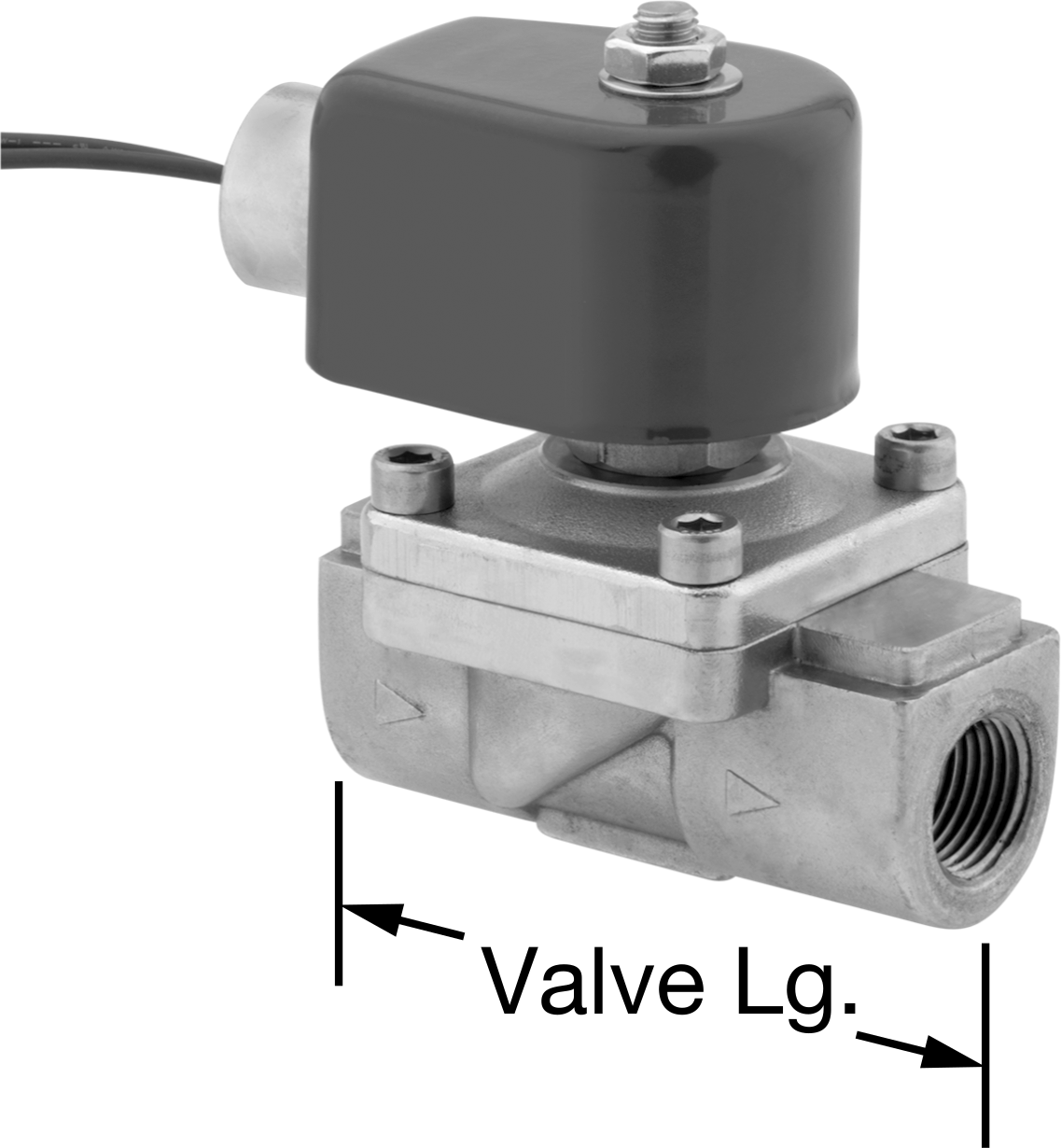 Viton® Contalı 316 Paslanmaz Çelik Solenoid Açma/Kapama Vanası, Soğutucu ve Deterjan için, 1/2 NPT Dişi