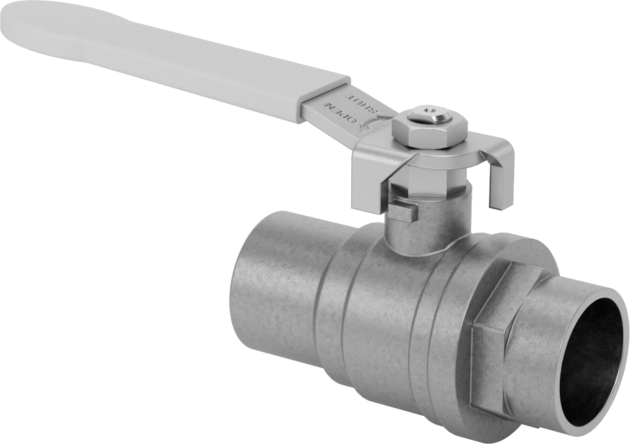 Pirinç Gövdeli Açma/Kapama Vanası, Kol Tutacağı, 1 Bakır Boru Boyutu için Lehimli Dişi Bağlantı