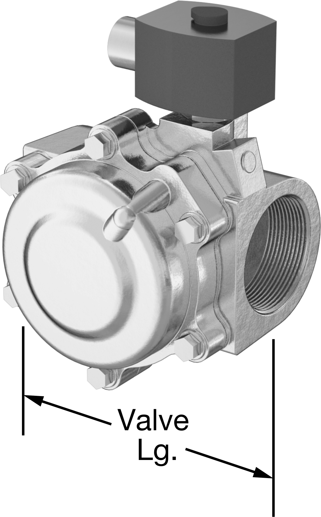Buhar için Pirinç Gövdeli Solenoid Açma/Kapama Vanası, Normalde Kapalı, 120V AC, 2 NPT Dişi, 43 Cv
