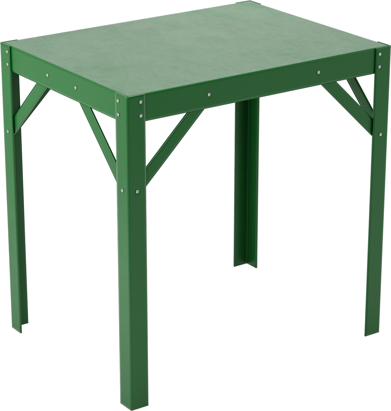 Düşük Profilli Çelik Masa, Sabit, 24 inç Yükseklik x 24 inç Genişlik x 18 inç Derinlik, 1000 lbs. Kapak