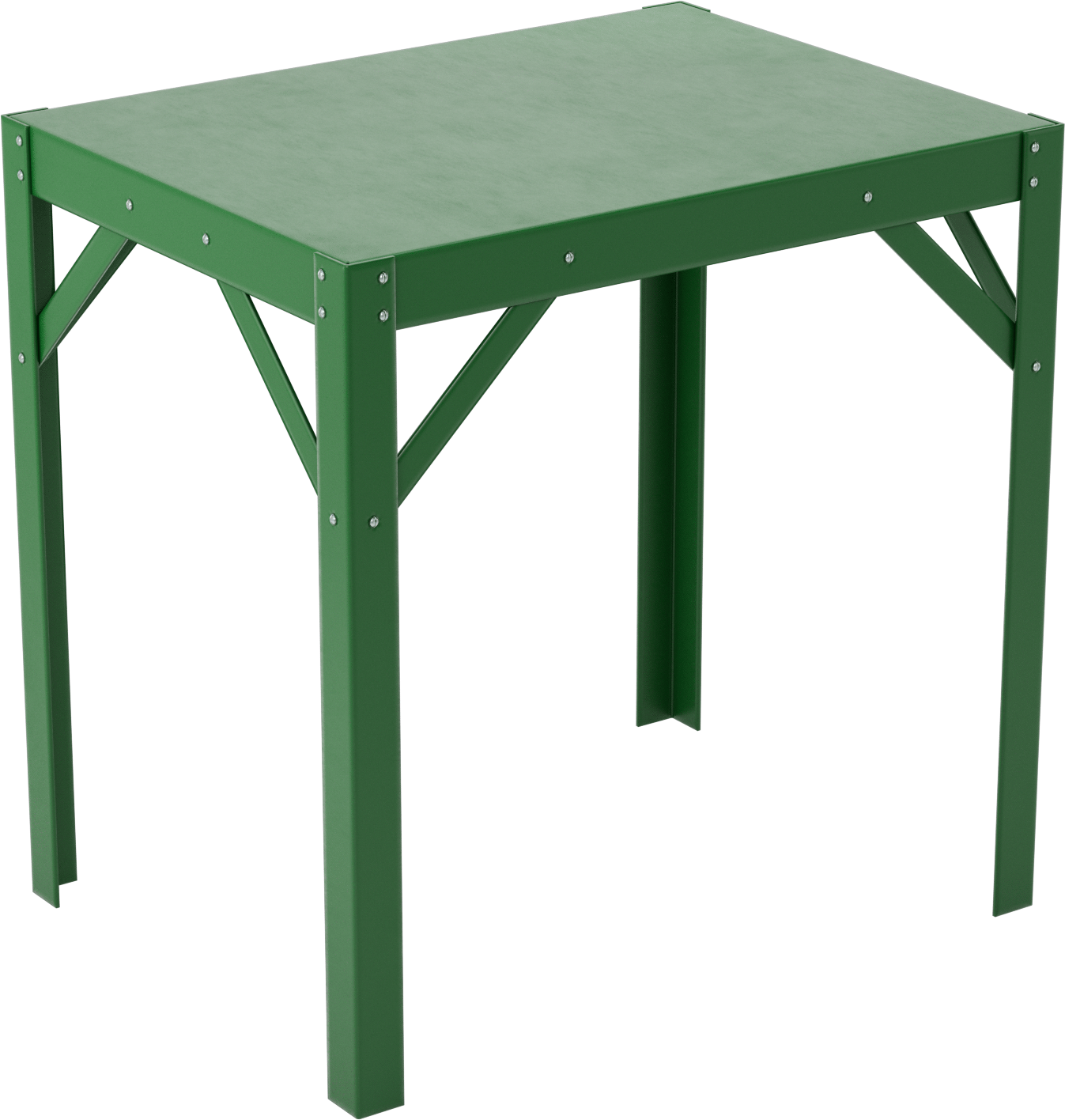 Düşük Profilli Çelik Masa, Sabit, 24 inç Yükseklik x 24 inç Genişlik x 18 inç Derinlik, 1000 lbs. Kapak