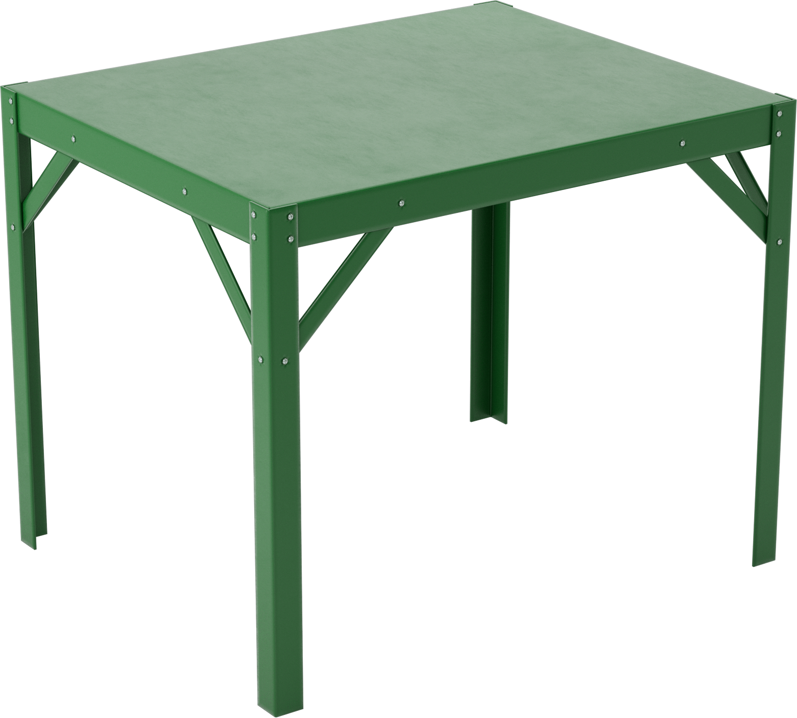 Düşük Profilli Çelik Masa, Sabit, 24“ Yükseklik x 30” Genişlik x 24" Derinlik