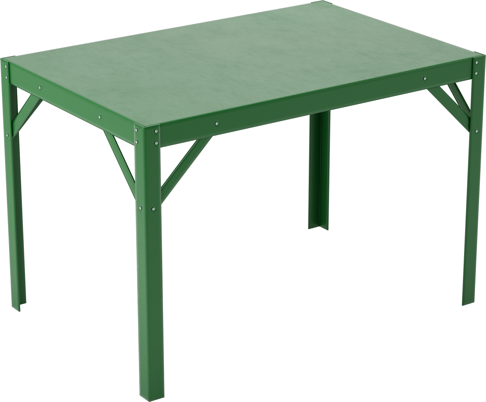 Düşük Profilli Çelik Masa, Sabit, 24 inç Yükseklik x 36 inç Genişlik x 24 inç Derinlik, 1000 lbs. Kapak