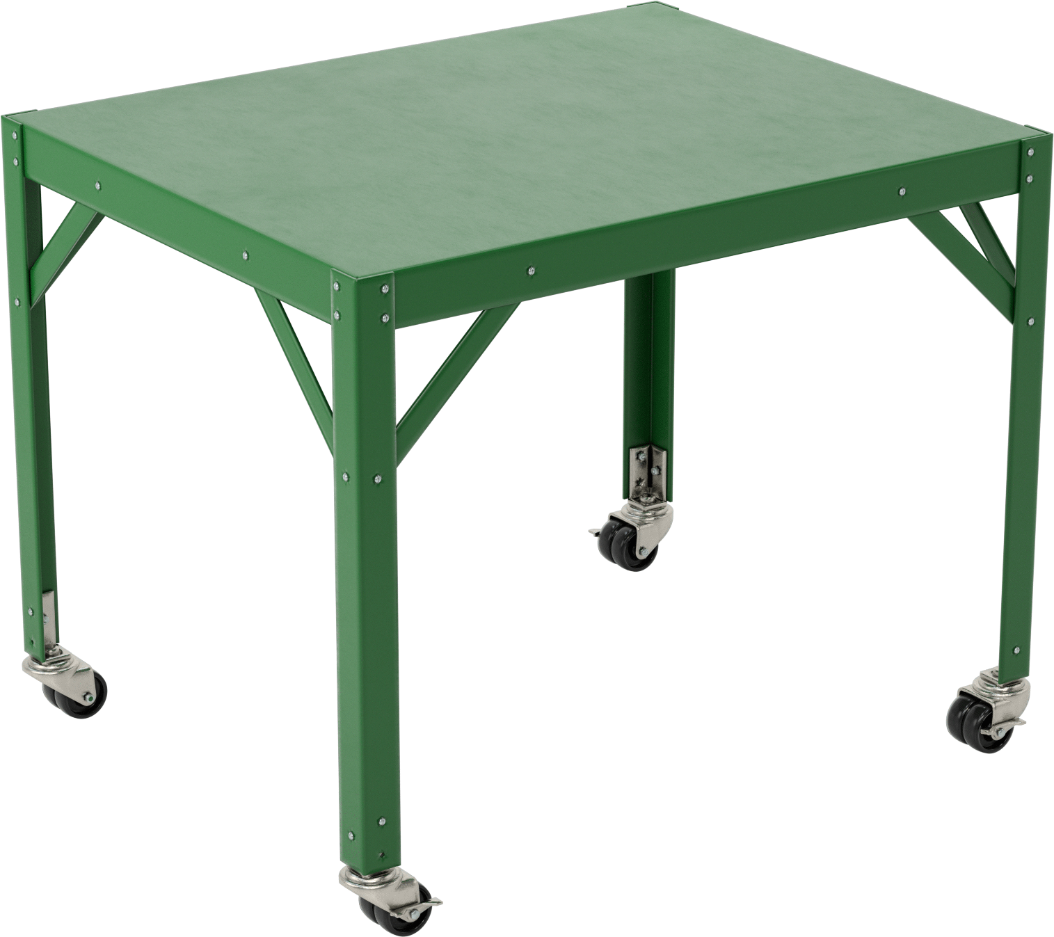 Düşük Profilli Çelik Masa, Mobil, 24“ Yükseklik x 30” Genişlik x 24" Derinlik