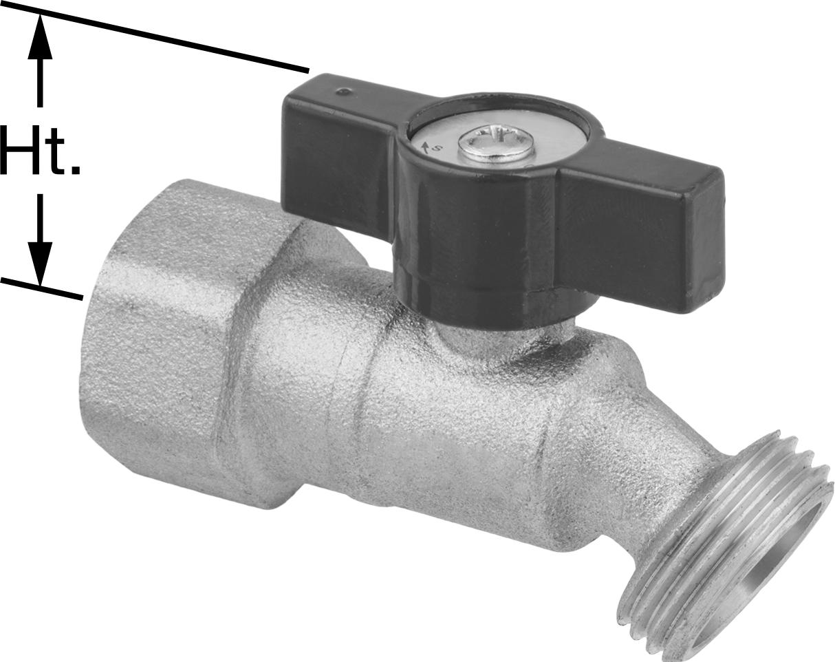 Pirinç Gövdeli Akış Ayar Valfi, Açma/Kapama Musluğu, 3/4 NPT Dişi Giriş, 1-1/4" Yükseklik