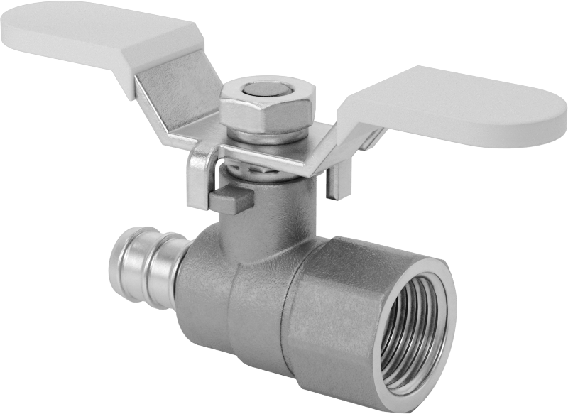 Pirinç Gövdeli Açma/Kapama Vanası, 1/2 NPT Dişi, 1/2" İç Çaplı Boru için Sıkma Tipi Dikenli Bağlantı Parçası