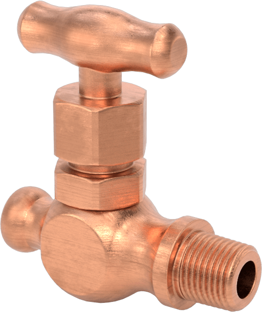 Uzun Ömürlü Bronz Kompakt Açma/Kapama Valfi, 1/8 NPT Erkek x Tahliye