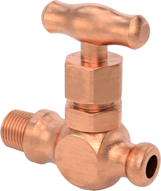 Uzun Ömürlü Bronz Kompakt Açma/Kapama Valfi, 1/8 NPT Erkek x Tahliye