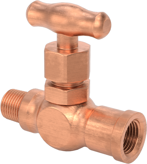Uzun Ömürlü Bronz Kompakt Açma/Kapama Valfi, 1/8 NPT Erkek x 1/8 NPT Dişi