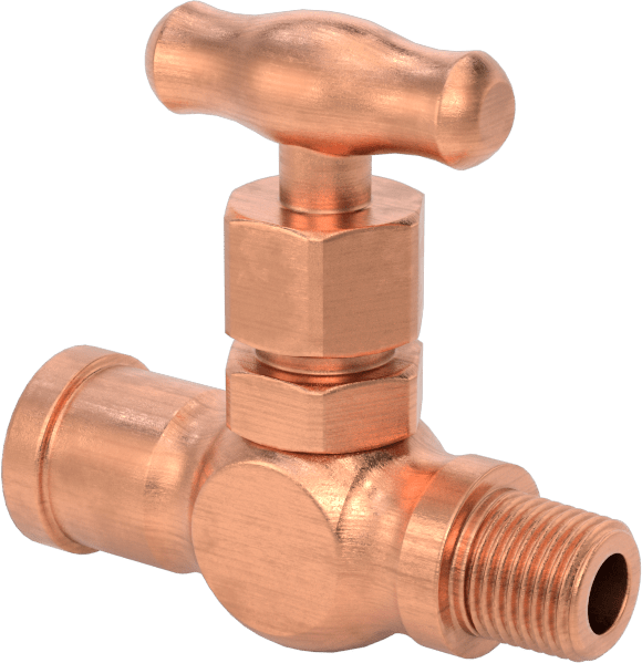 Uzun Ömürlü Bronz Kompakt Açma/Kapama Valfi, 1/8 NPT Erkek x 1/8 NPT Dişi