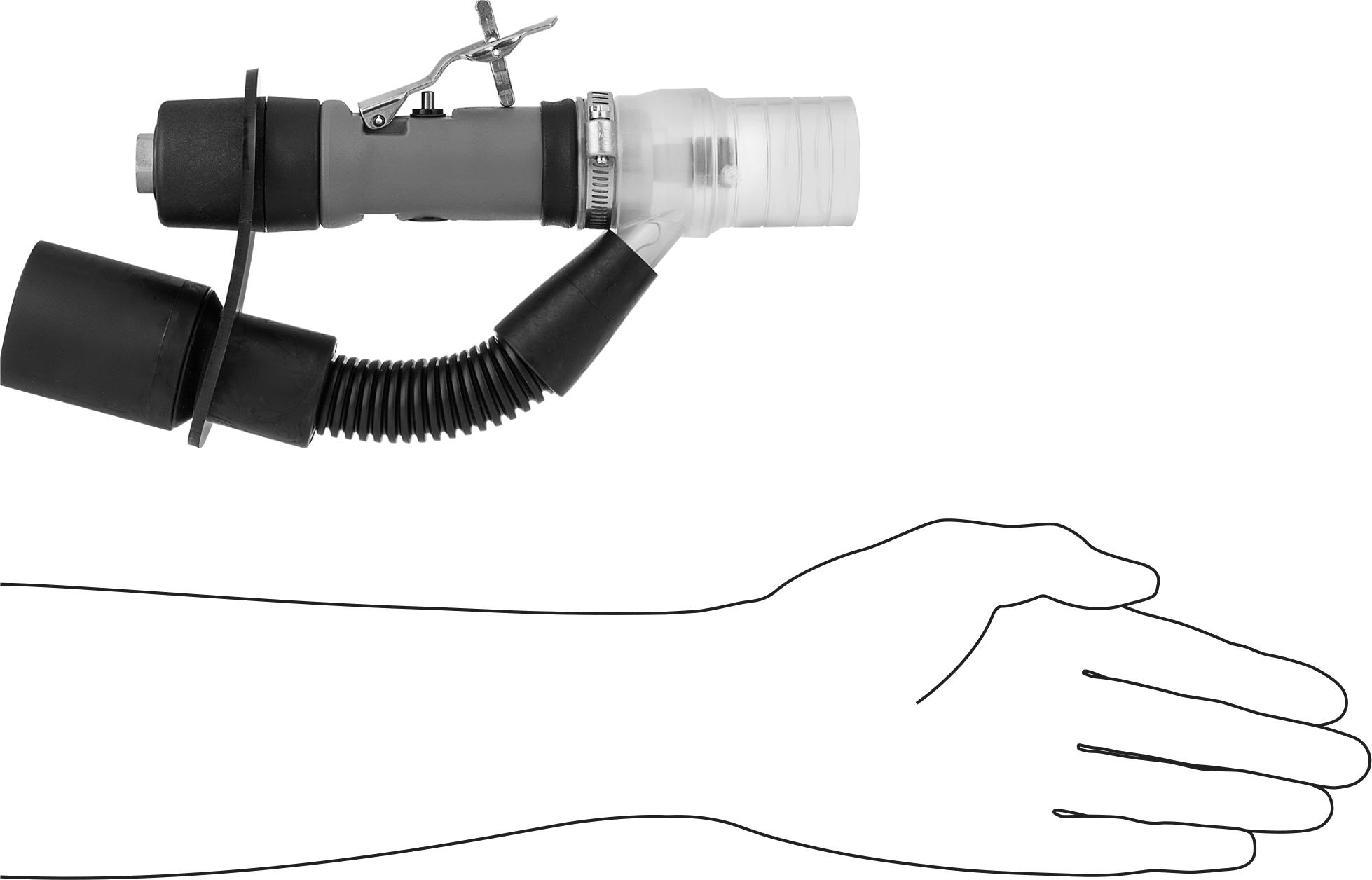 Uçlar ve Frezeler için Havalı Düz Die Grinder, Toz Kapağı ile, 25000 rpm Maksimum Hız, 1/4" Şaft Çapı için