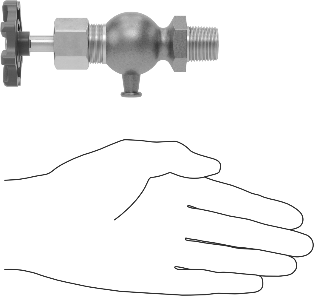 Yüksek Sıcaklık Drenaj Valfi, Alüminyum Tutamak ile, PTFE Conta, 1/2 NPT Erkek Giriş