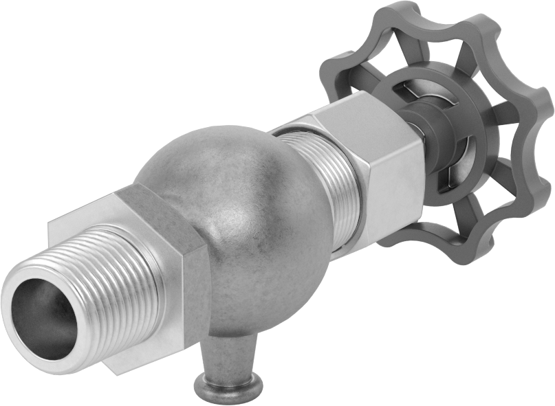 Yüksek Sıcaklık Drenaj Valfi, Alüminyum Tutamak ile, PTFE Conta, 1/2 NPT Erkek Giriş