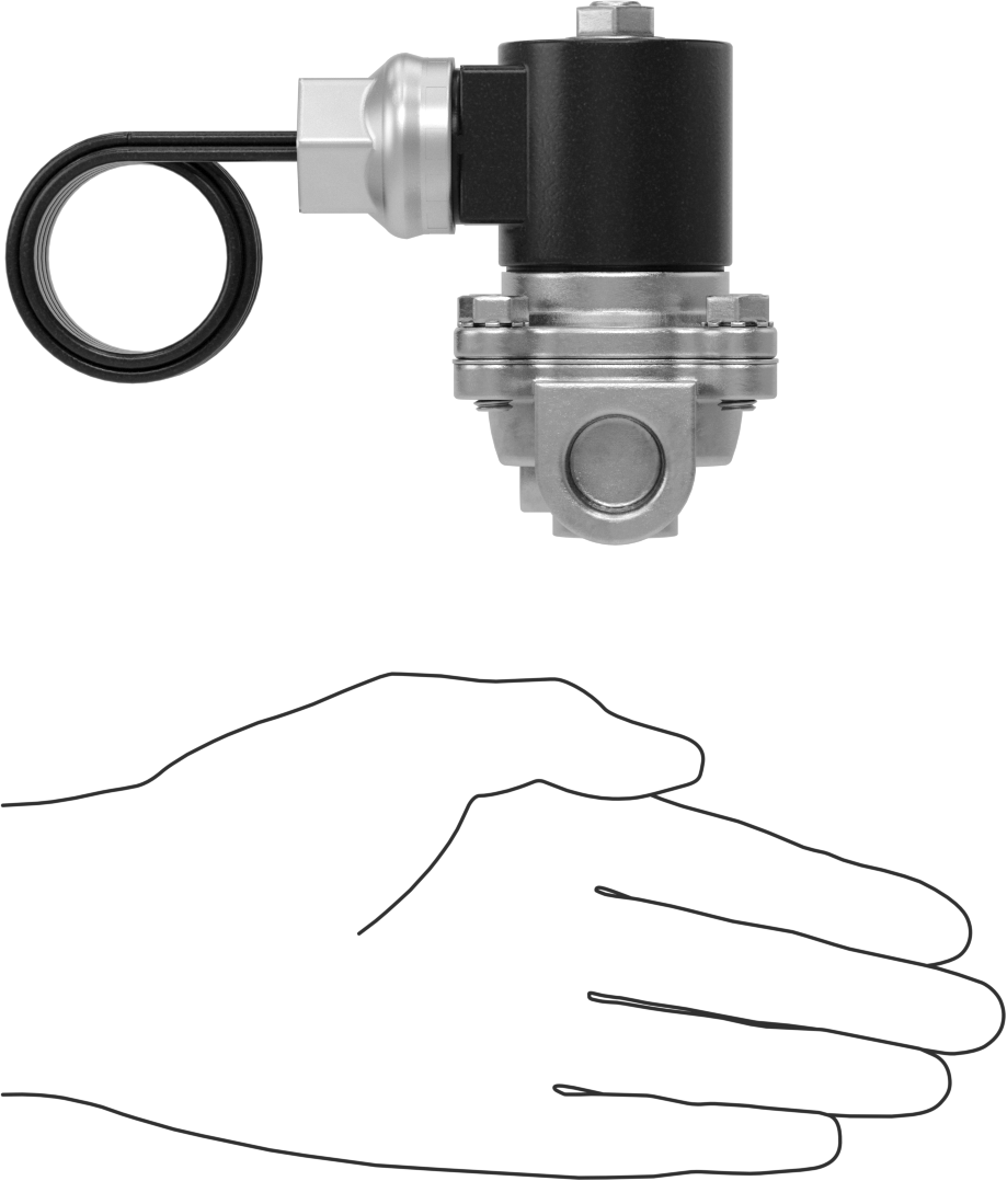 316 Paslanmaz Çelik Gövde Solenoid Açma/Kapama Vanası, Normalde Kapalı, 120V AC, 3/8 NPT Dişi