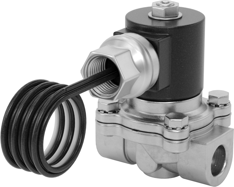 316 Paslanmaz Çelik Gövde Solenoid Açma/Kapama Vanası, Normalde Kapalı, 120V AC, 3/8 NPT Dişi