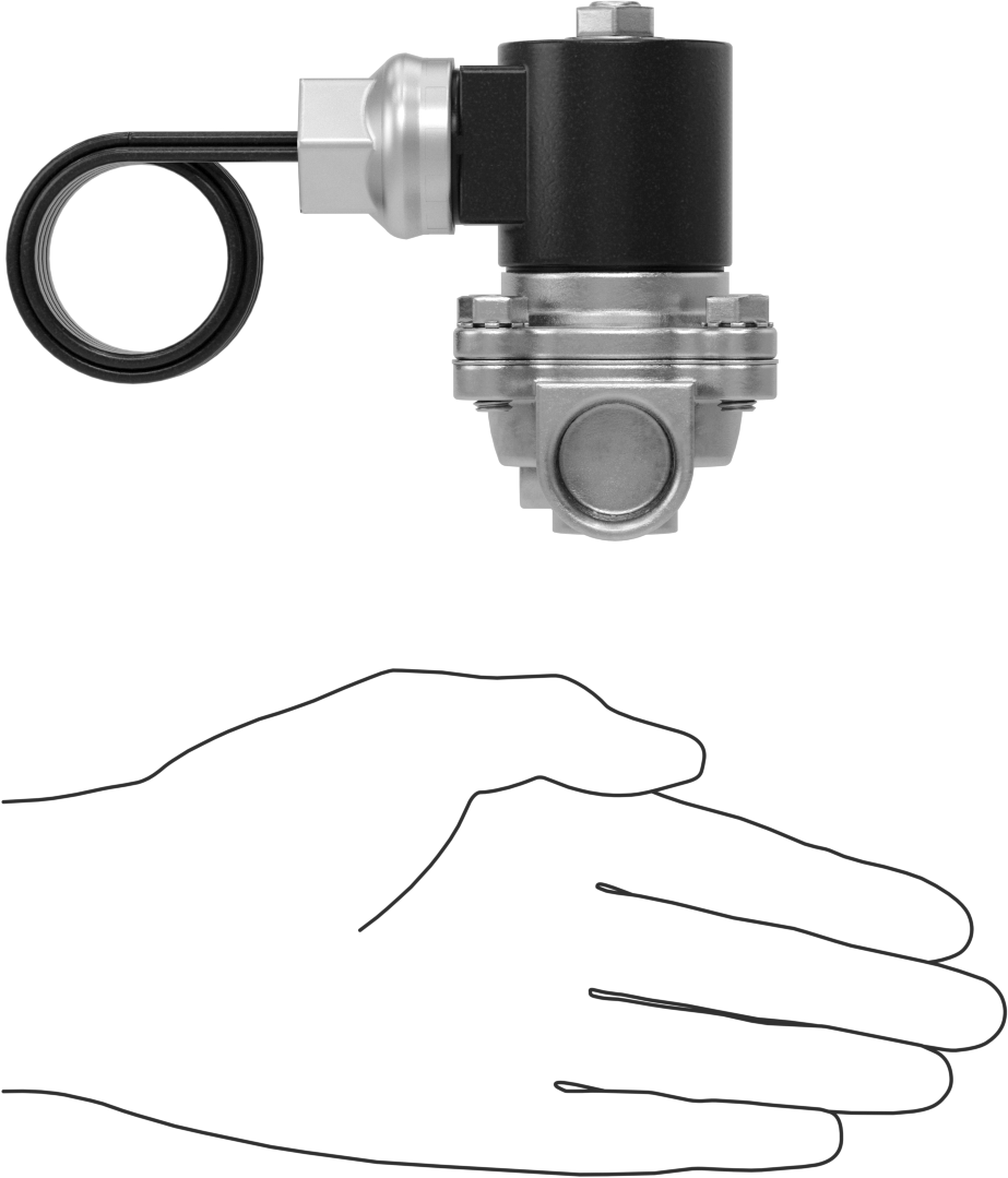 316 Paslanmaz Çelik Gövde Solenoid Açma/Kapama Vanası, Normalde Kapalı, 120V AC, 1/2 NPT Dişi