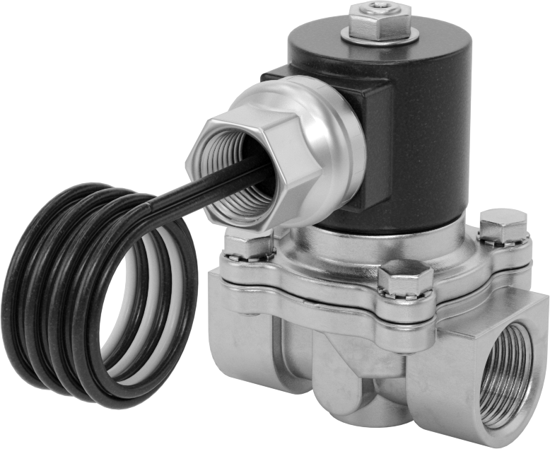 316 Paslanmaz Çelik Gövde Solenoid Açma/Kapama Vanası, Normalde Kapalı, 120V AC, 3/4 NPT Dişi
