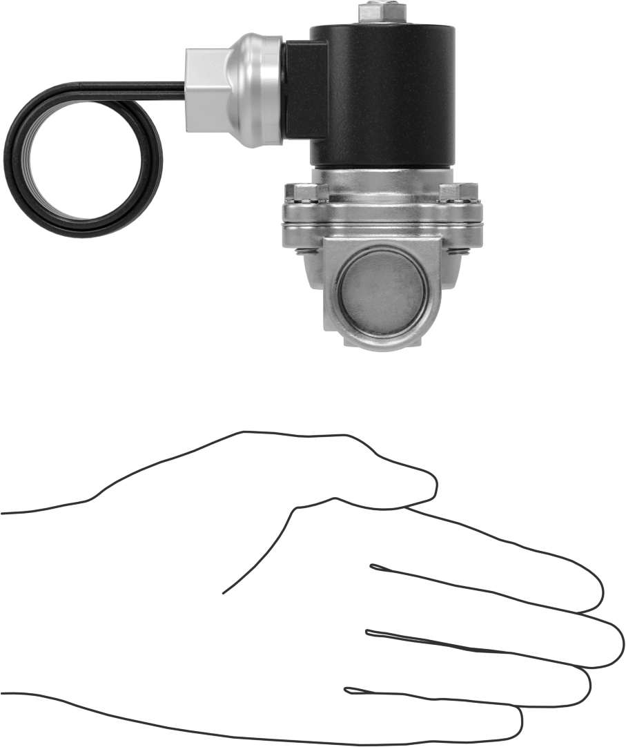 316 Paslanmaz Çelik Gövde Solenoid Açma/Kapama Vanası, Normalde Kapalı, 120V AC, 3/4 NPT Dişi