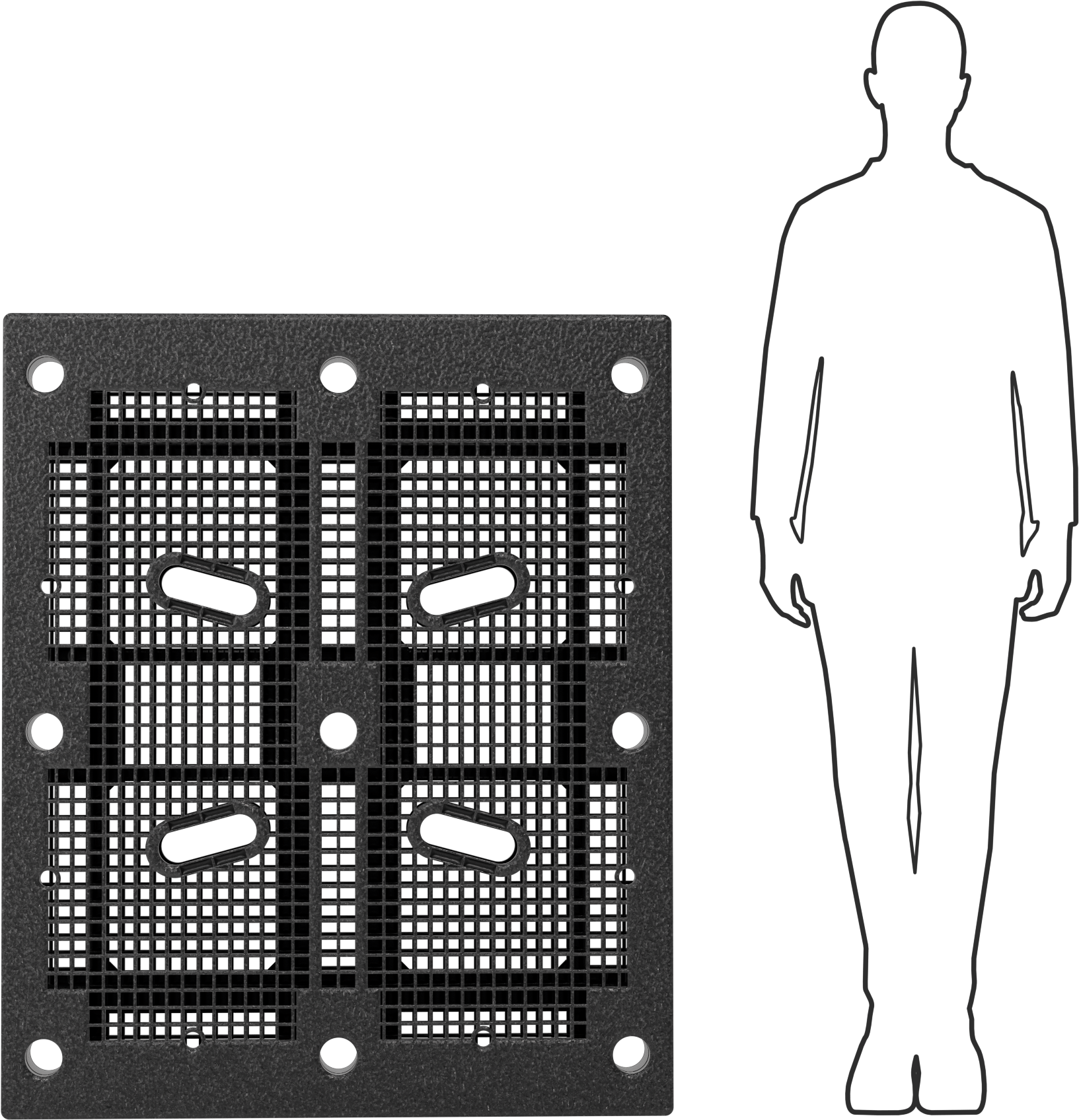 İstiflenebilir Plastik Palet, Katı Yüzey, 40“ Genişlik x 48” Derinlik x 5-1/8" Toplam Yükseklik