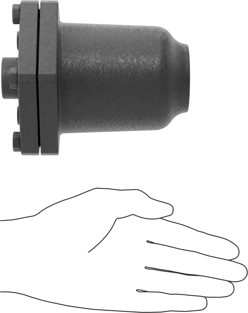 Su için Uzaktan Tahliye Hava Tahliye Vanası, 1 NPT Dişi Giriş, 1/2 NPT Dişi Tahliye Deliği, 5-1/2" Yükseklik