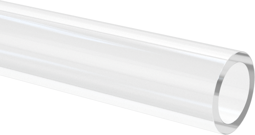 Su için Şeffaf Standart Cidarlı Plastik Boru, Yarı Esnek, 10 Fit Uzunluk, 1/2 Boru Boyutu