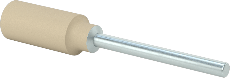 Metaller için Pamuk Laminatlı Taşlama Ucu, 1/8" Şaft Çapı, 3/8“ Çap x 3/4” Uzunluk Başlık, 80 Kum