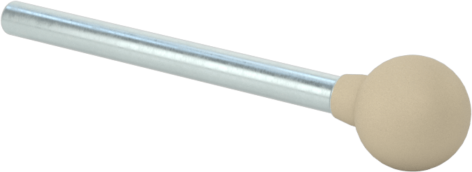 Metaller için Pamuk Laminatlı Taşlama Ucu, 1/8" Şaft Çapı, 3/8" Top Başlık, 80 Kum