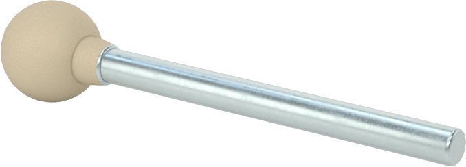 Metaller için Pamuk Laminatlı Taşlama Ucu, 1/8" Şaft Çapı, 3/8" Top Başlık, 80 Kum